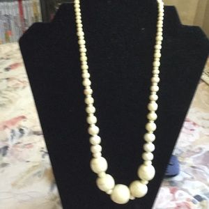Ivory Glass or Shell Necklace